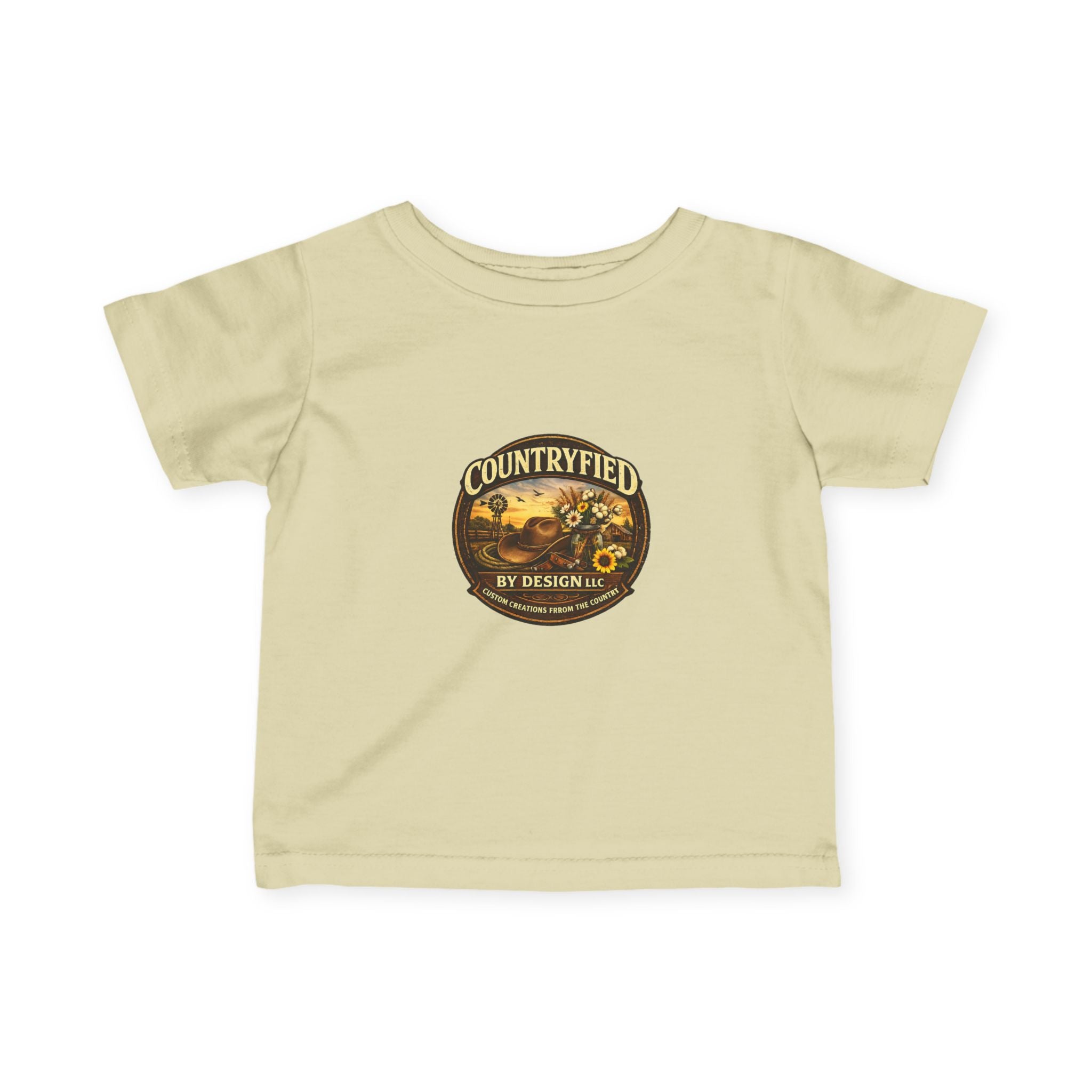 Infant Tee - "Countryfied" Vintage Farm Logo Baby Shirt