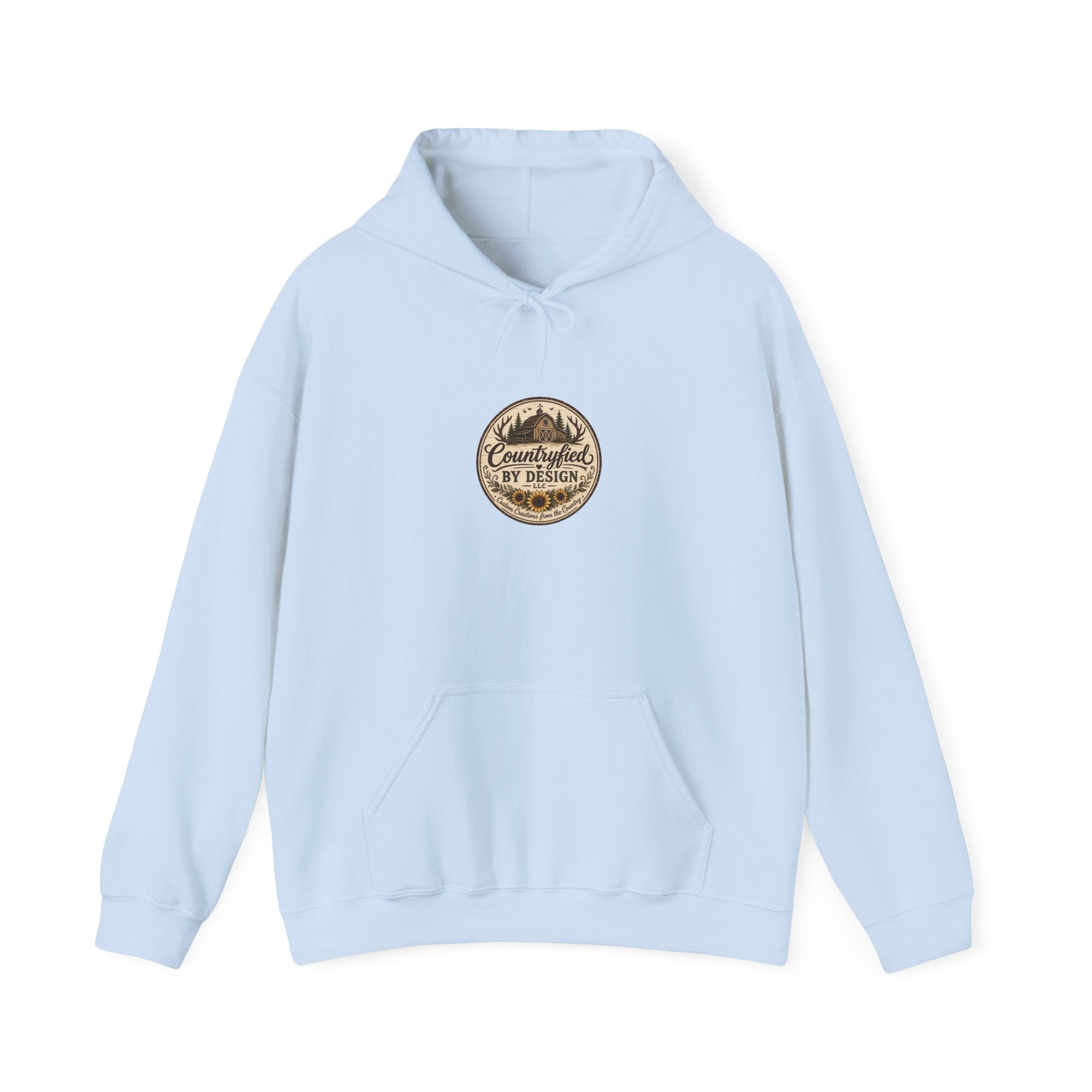 Outdoor Patch Hoodie - 'Campcrafted By Design' Vintage Mountain Emblem