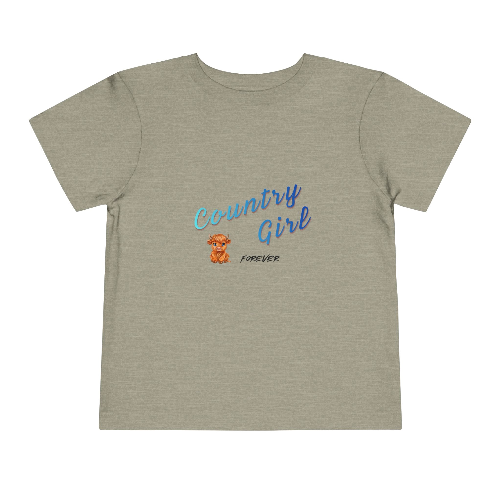 Toddler Tee — "Country Girl Forever" Cute Bear Graphic