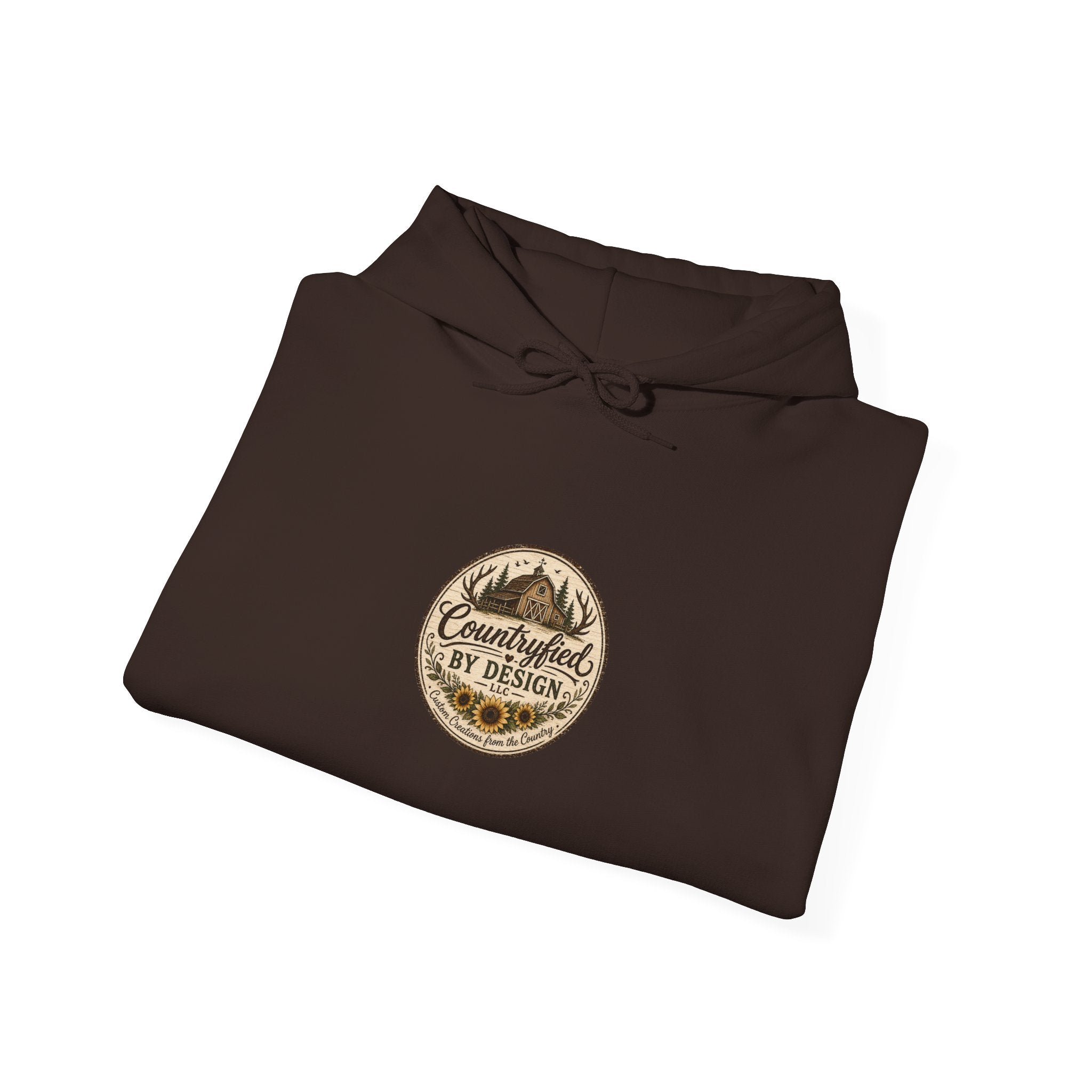 Outdoor Patch Hoodie - 'Campcrafted By Design' Vintage Mountain Emblem