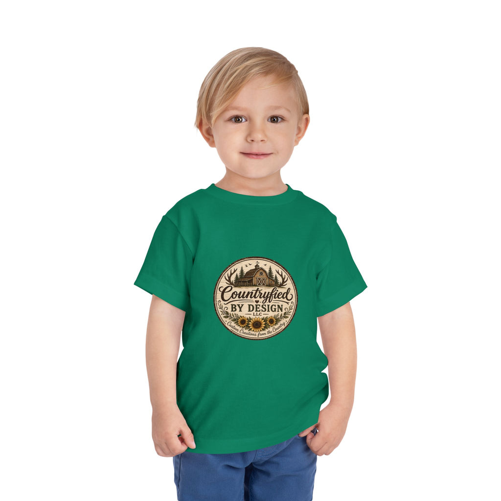 Toddler Tee — “Countryfied by Design” Rustic Farmhouse Graphic