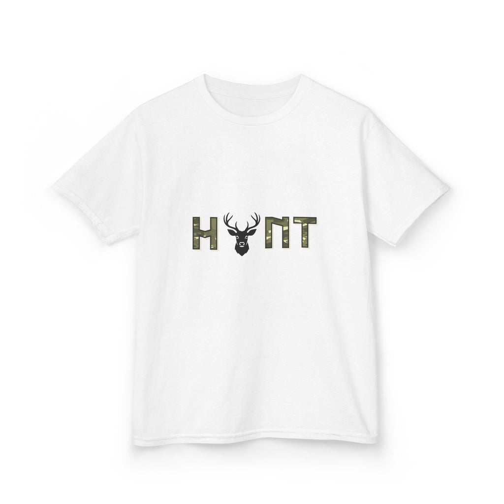 Kids 'Hunt' Deer Camo T‑Shirt — Youth Hunting Tee