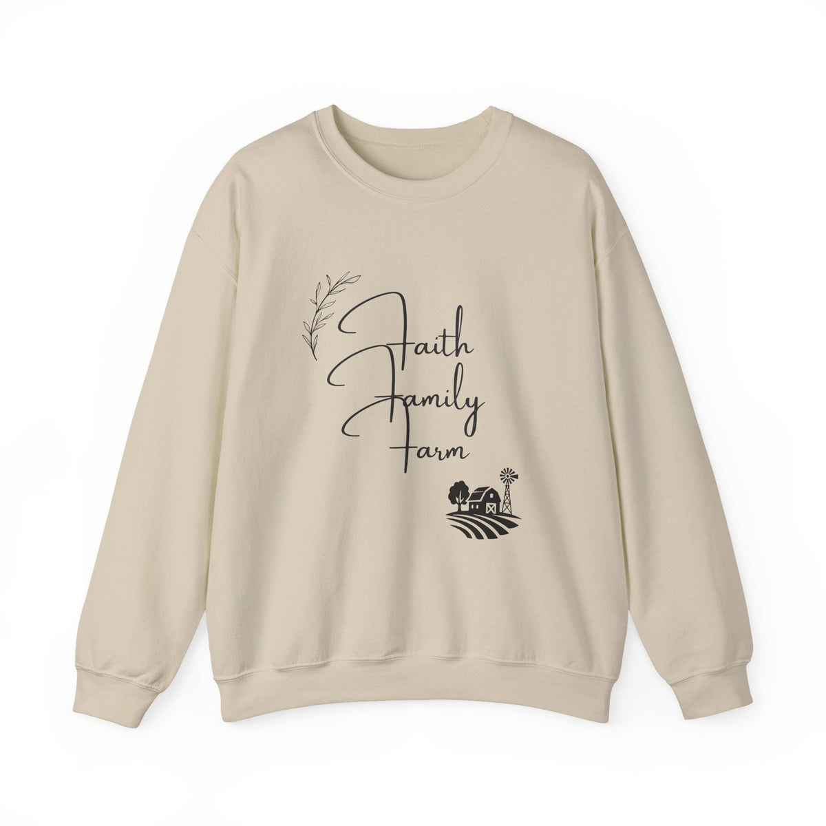 Faith Family Farm Crewneck Sweatshirt – Rustic Farm Life Comfort