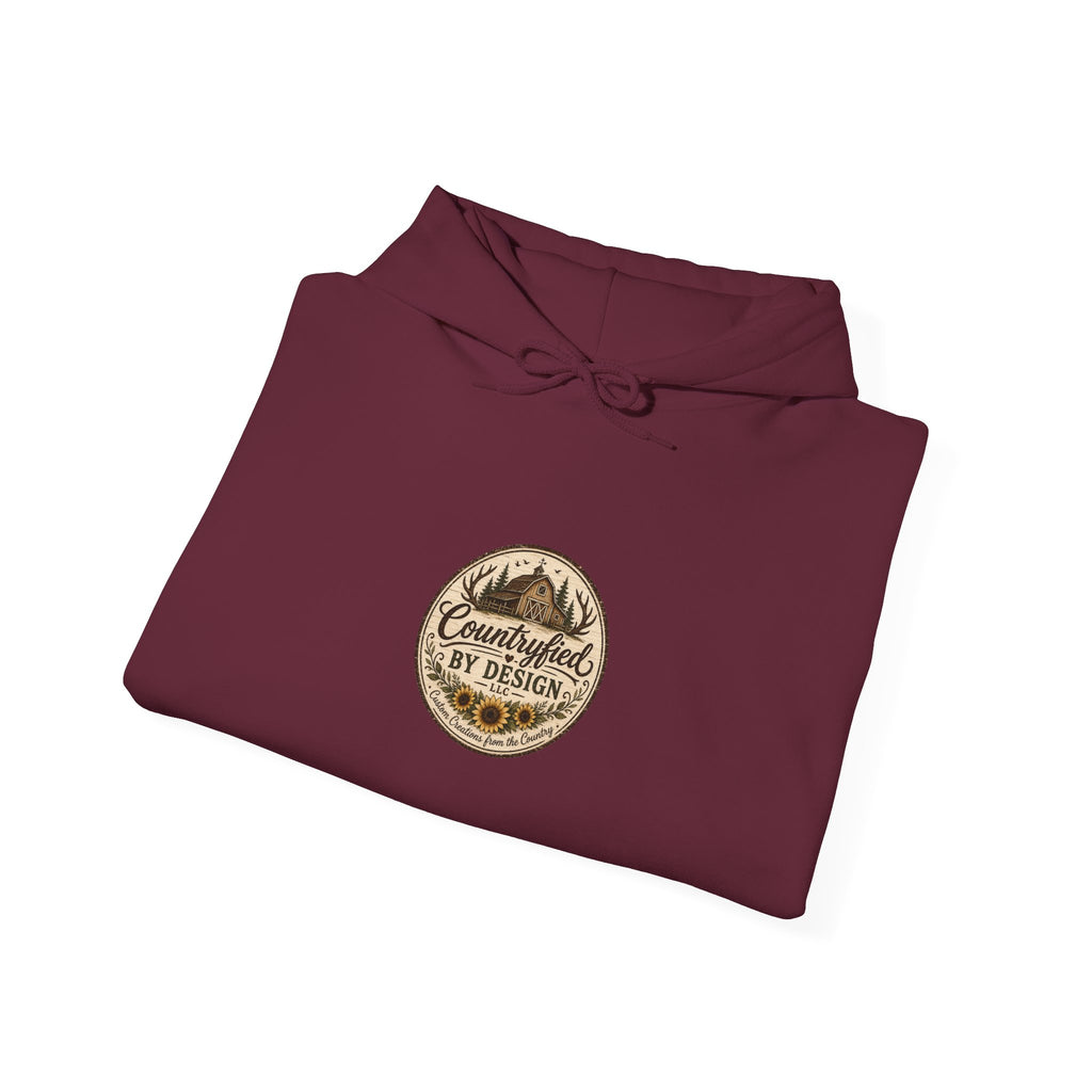 Outdoor Patch Hoodie - 'Campcrafted By Design' Vintage Mountain Emblem