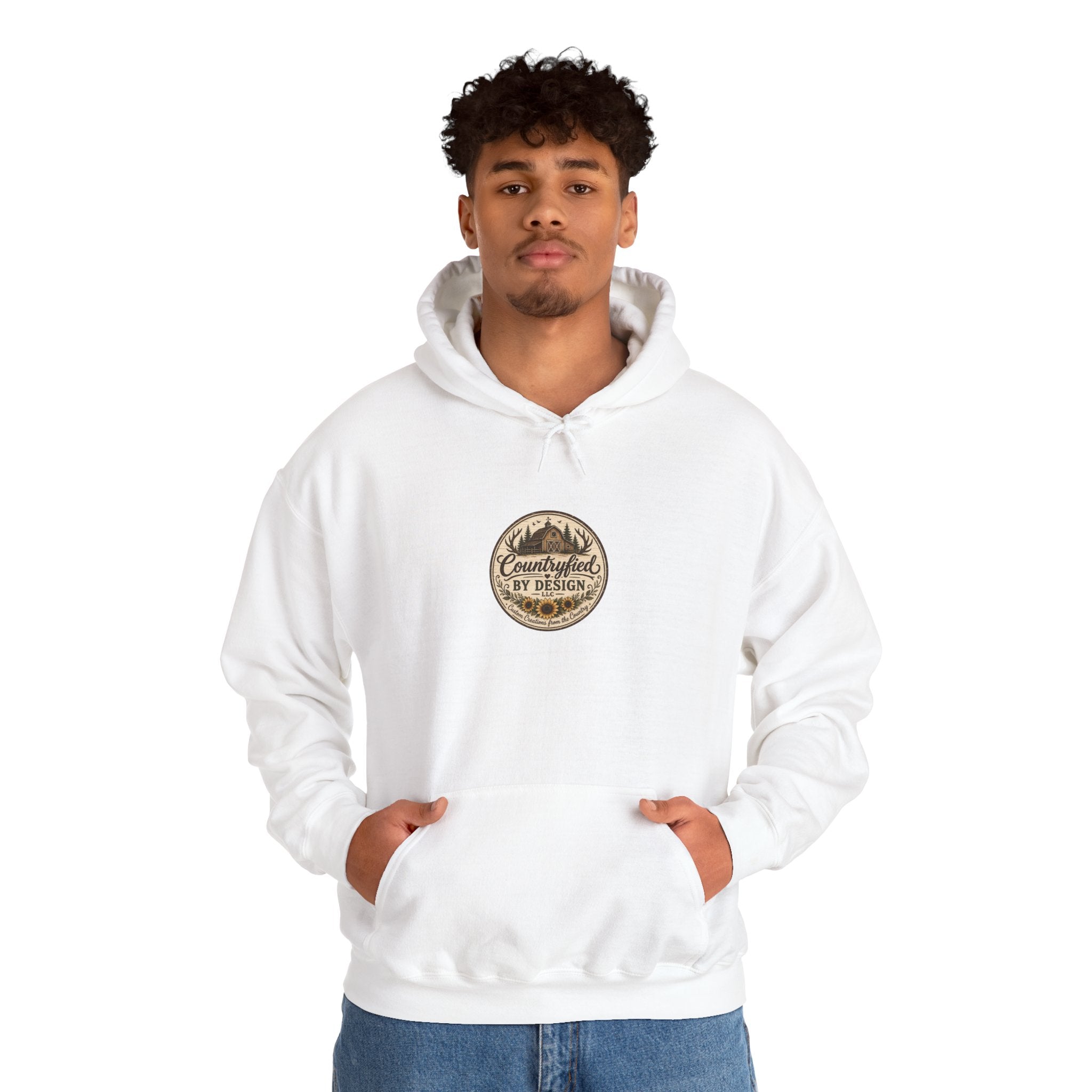 Outdoor Patch Hoodie - 'Campcrafted By Design' Vintage Mountain Emblem