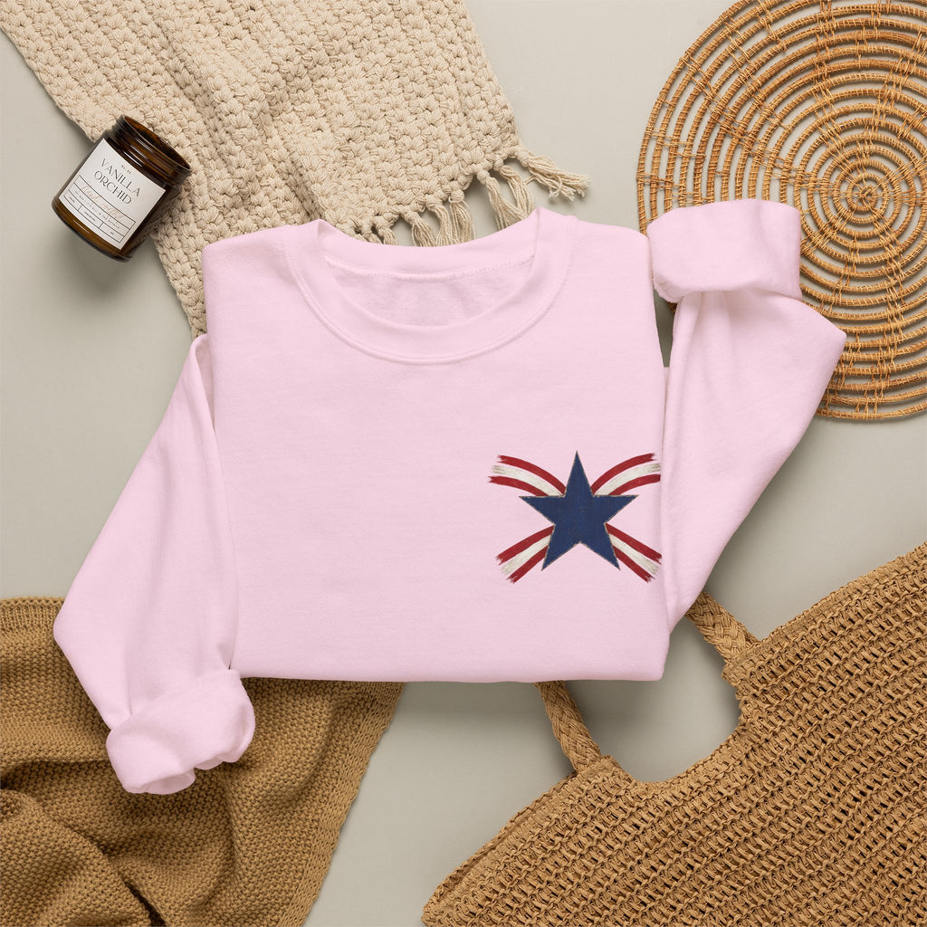 Crewneck Sweatshirt — "Celebrating 250 Years" Patriotic Eagle & Flag Design