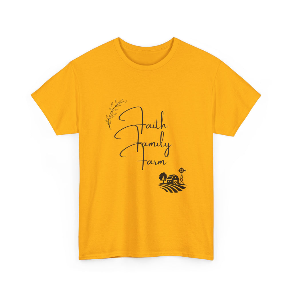 Faith Family Farm T-Shirt — Rustic Farmhouse Scripture Tee