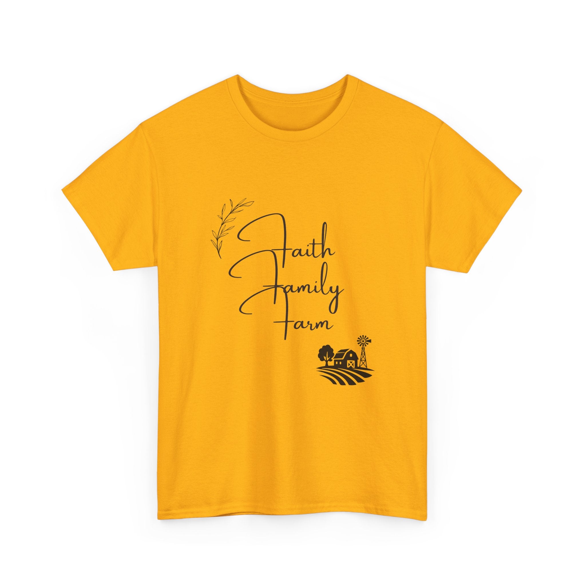 Faith Family Farm T-Shirt — Rustic Farmhouse Scripture Tee