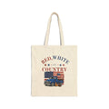 Patriotic Canvas Tote Bag – “Red, White and Country” / “Land of the Free” USA Market Tote