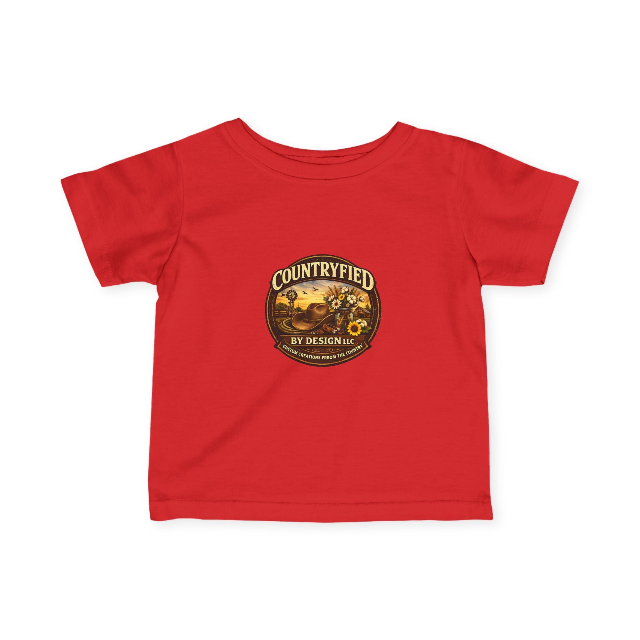 Infant Tee - "Countryfied" Vintage Farm Logo Baby Shirt