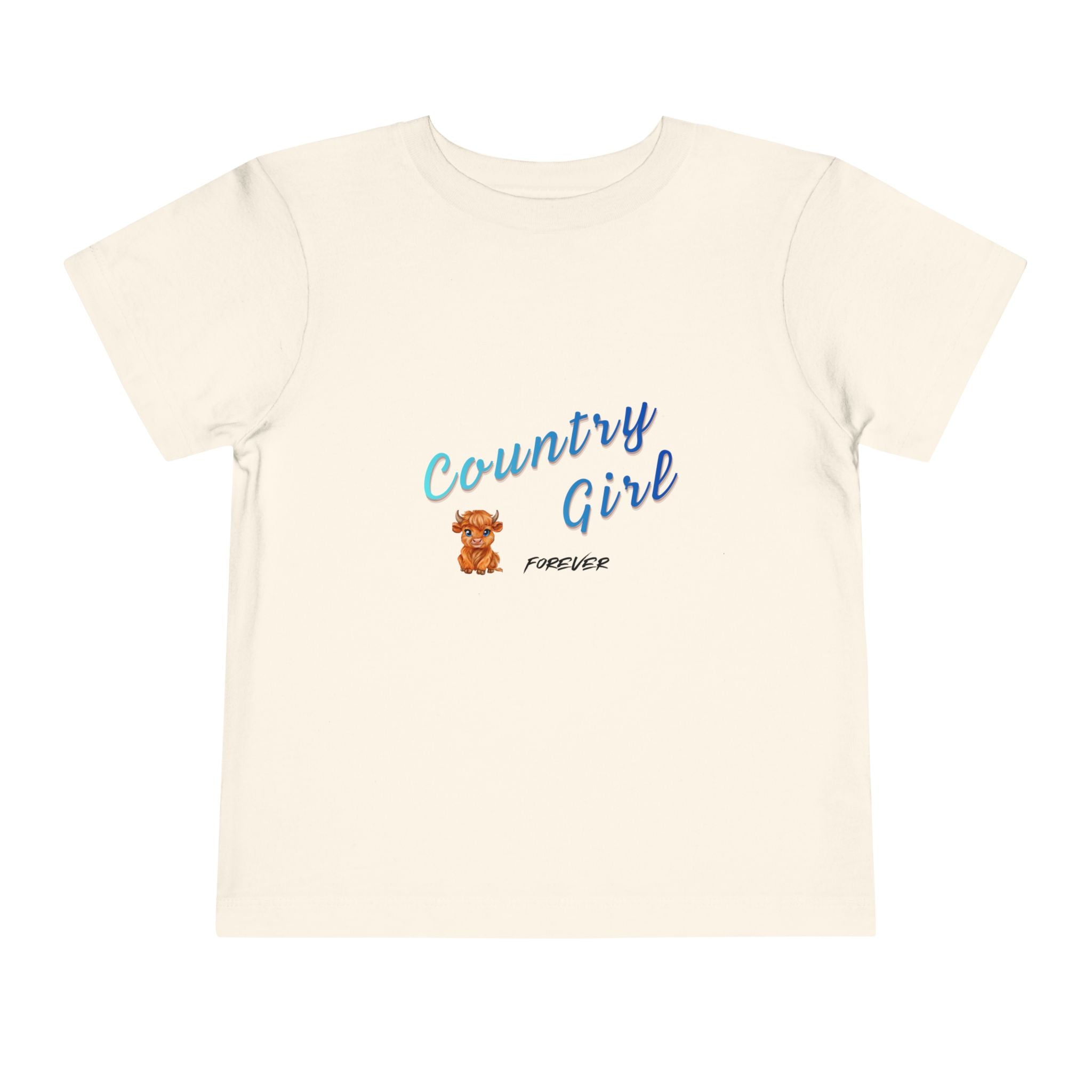 Toddler Tee — "Country Girl Forever" Cute Bear Graphic