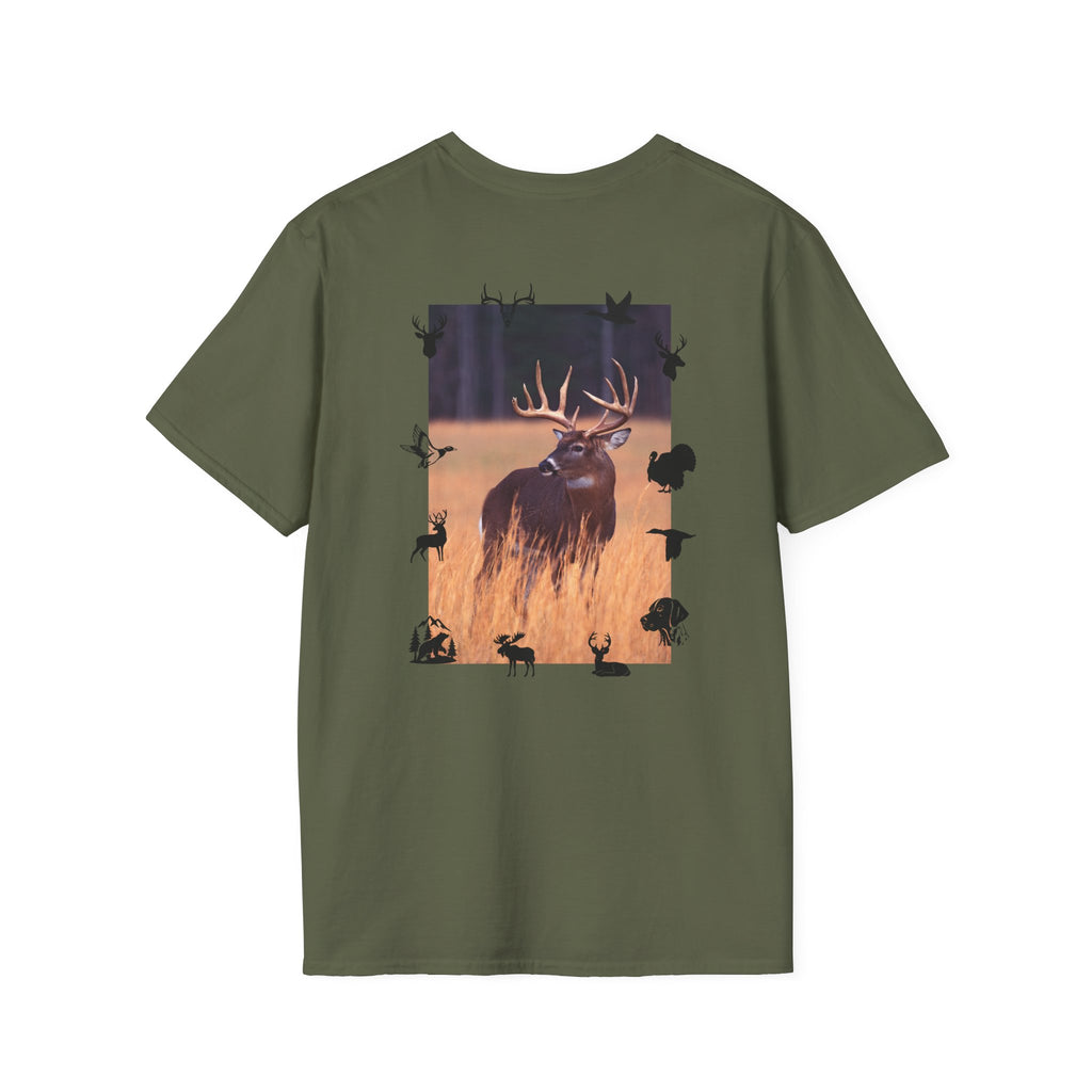 Elk Buck Antlers Graphic T-Shirt — Wildlife Hunting Nature Tee