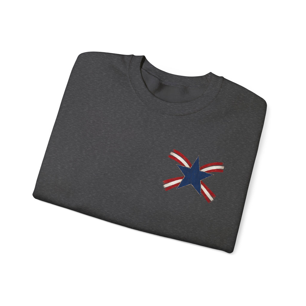 Crewneck Sweatshirt — "Celebrating 250 Years" Patriotic Eagle & Flag Design