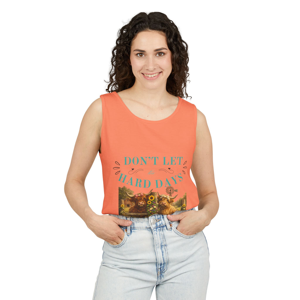 Don’t Let Hard Days Win Tank Top — Motivational Floral Graphic Tank