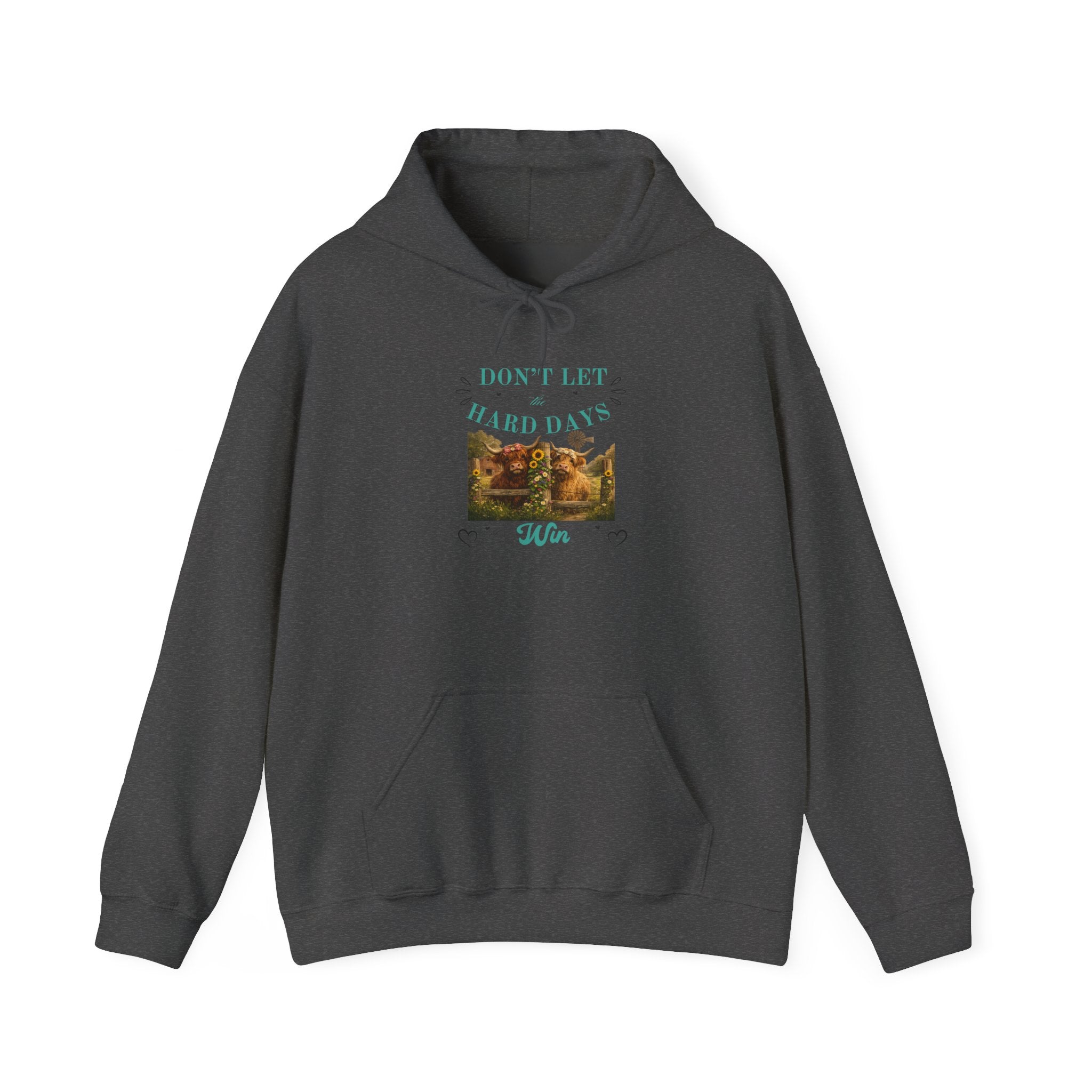 Inspirational 'Don't Let Hard Days Win' Hoodie — Cozy Motivational Sweatshirt