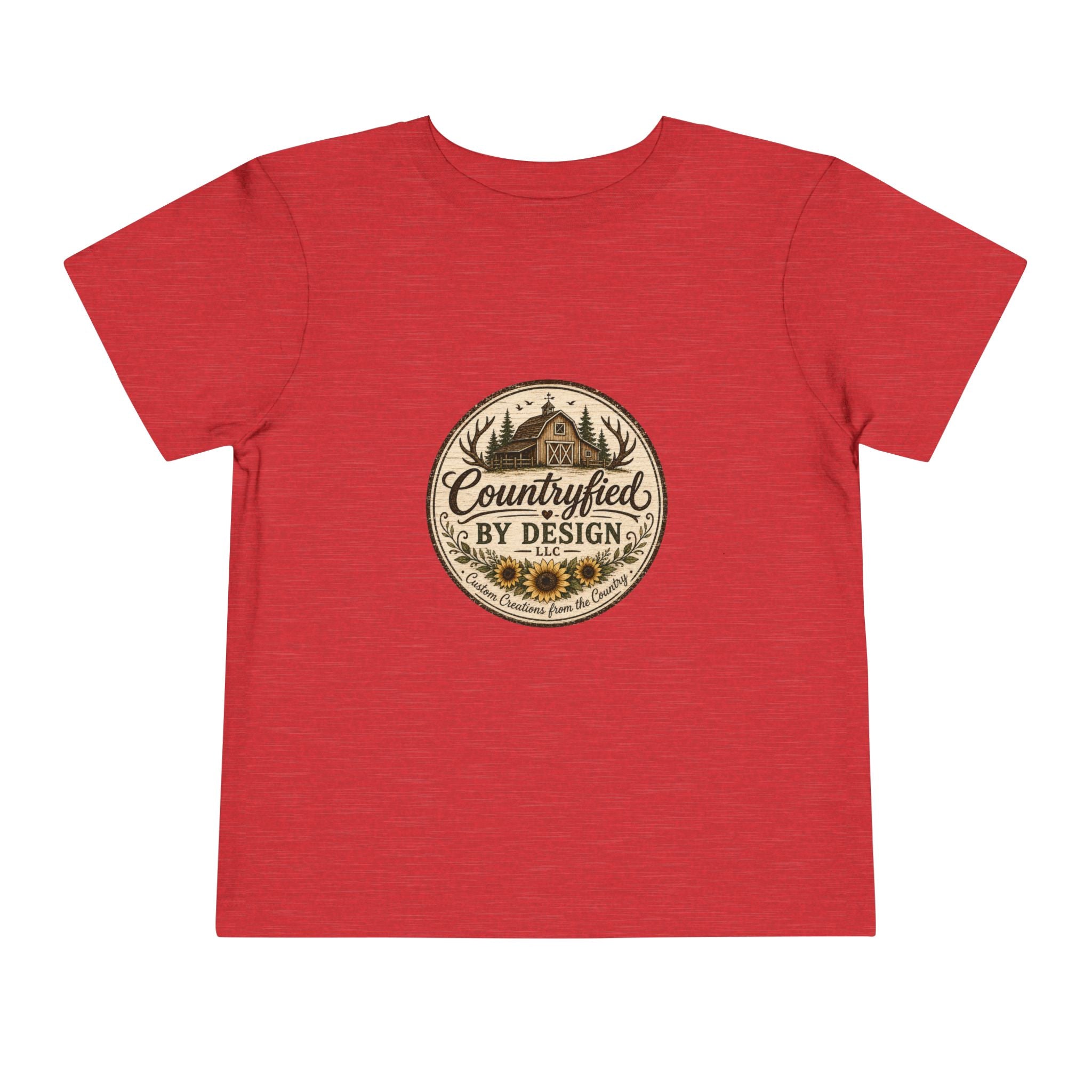 Toddler Tee — “Countryfied by Design” Rustic Farmhouse Graphic