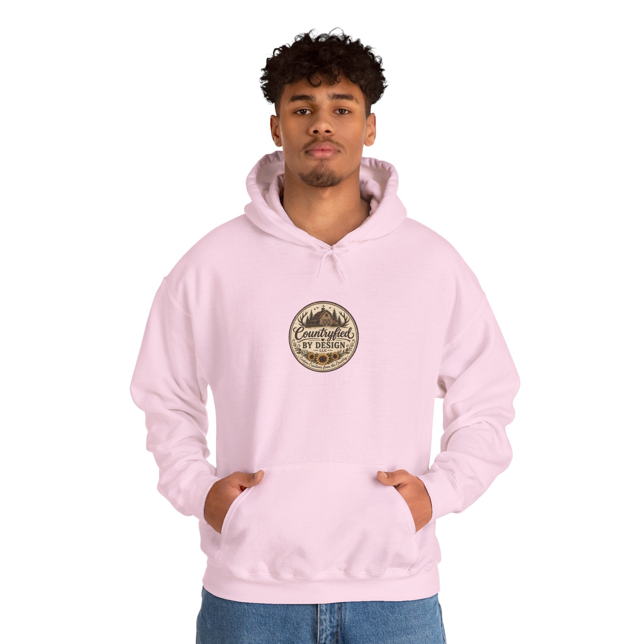 Outdoor Patch Hoodie - 'Campcrafted By Design' Vintage Mountain Emblem