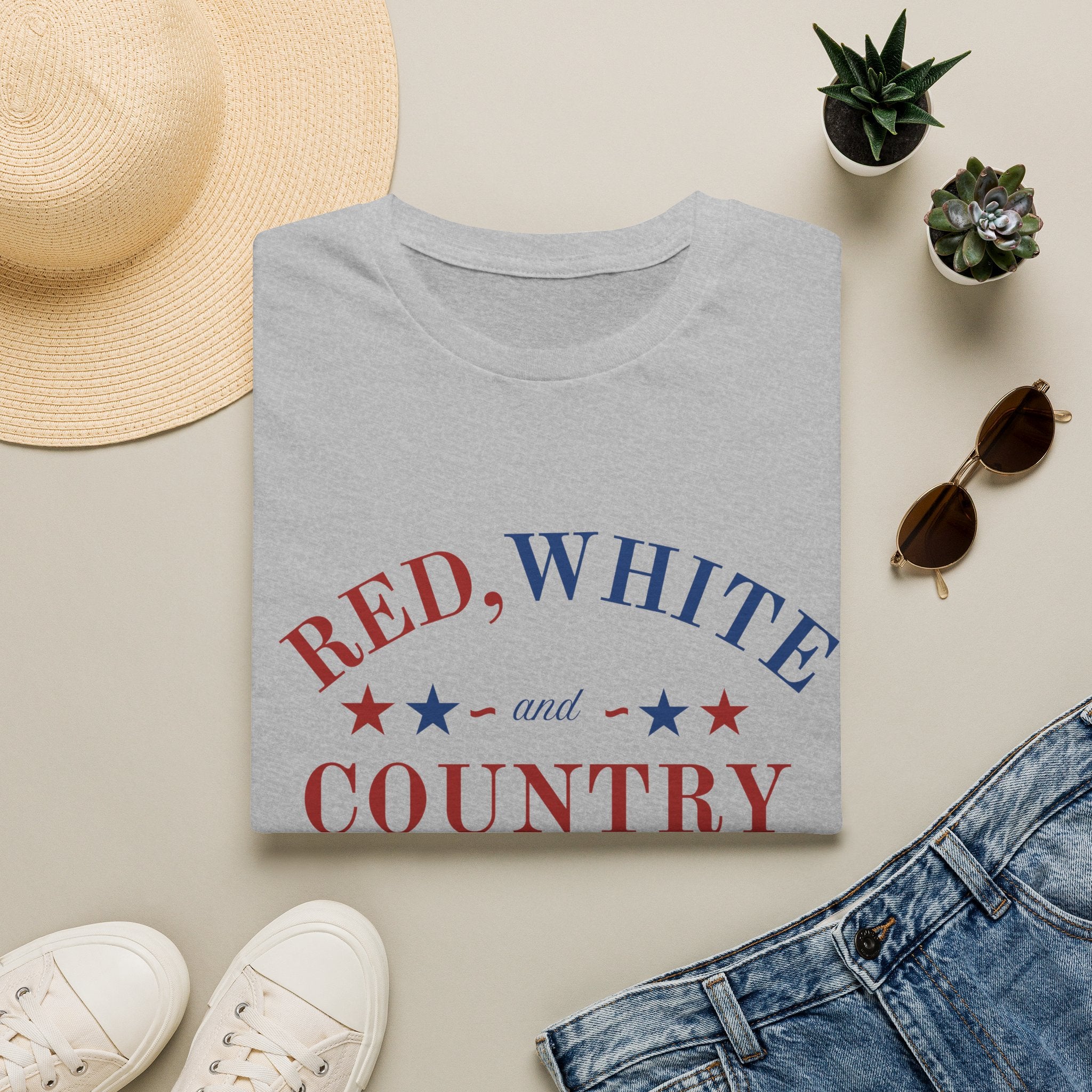 Red, White and Country T-Shirt — Patriotic Vintage Truck Americana Tee