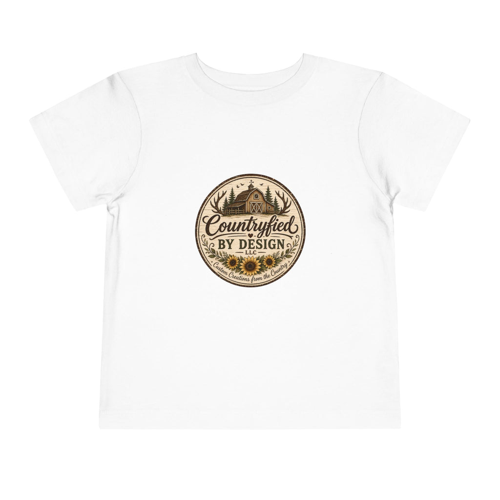 Toddler Tee — “Countryfied by Design” Rustic Farmhouse Graphic