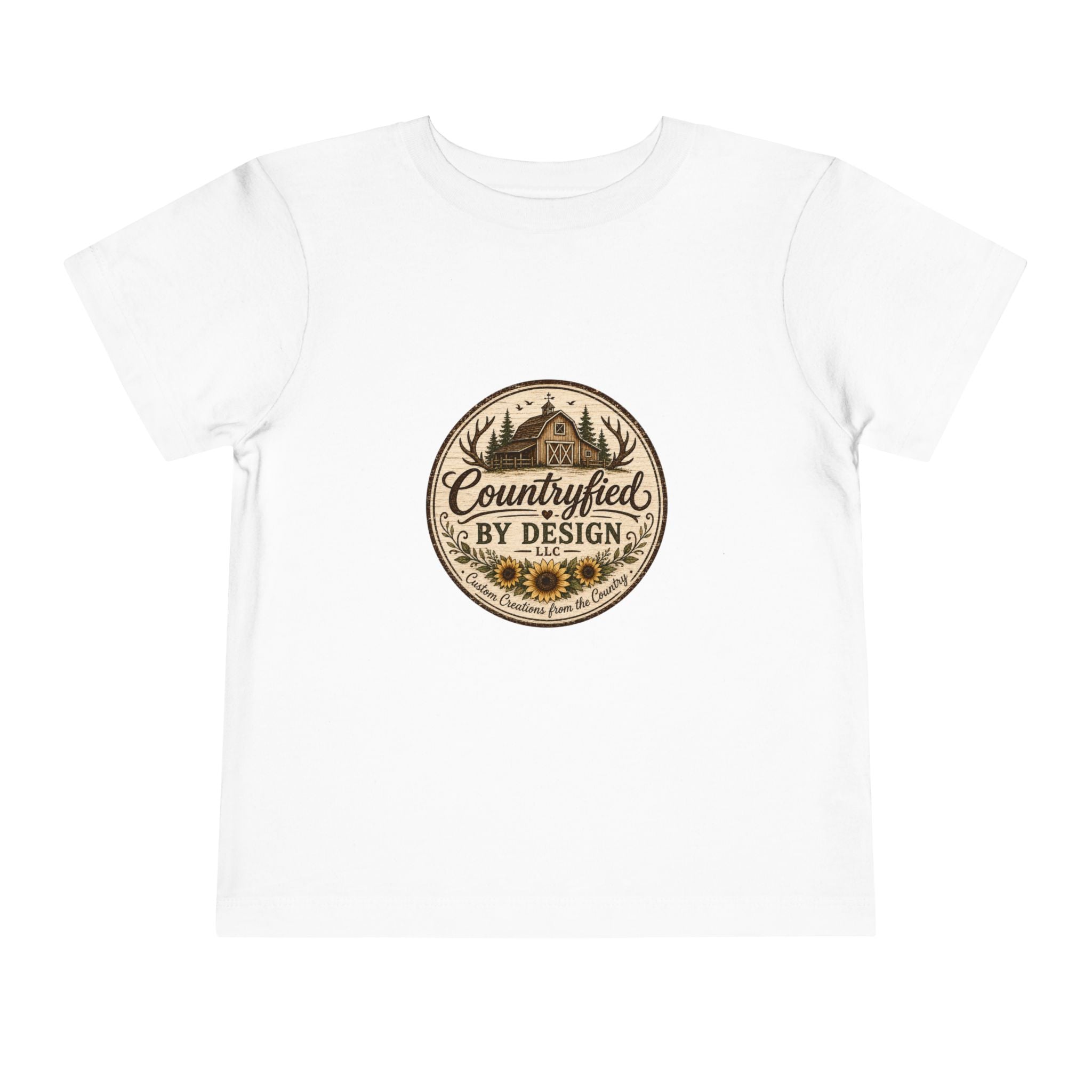 Toddler Tee — “Countryfied by Design” Rustic Farmhouse Graphic