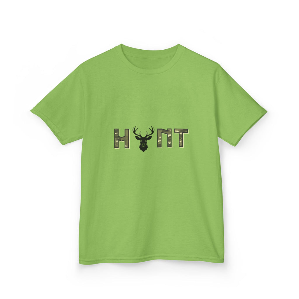 Kids 'Hunt' Deer Camo T‑Shirt — Youth Hunting Tee