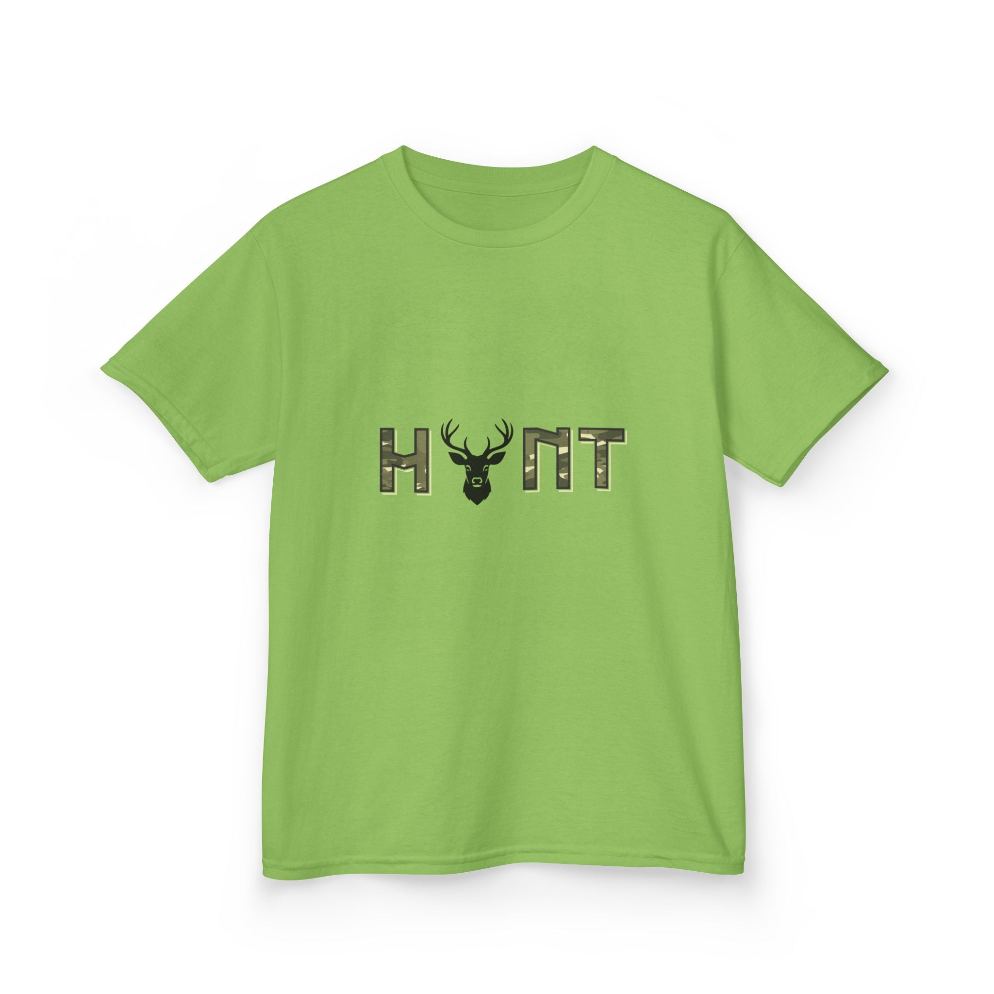 Kids 'Hunt' Deer Camo T‑Shirt — Youth Hunting Tee