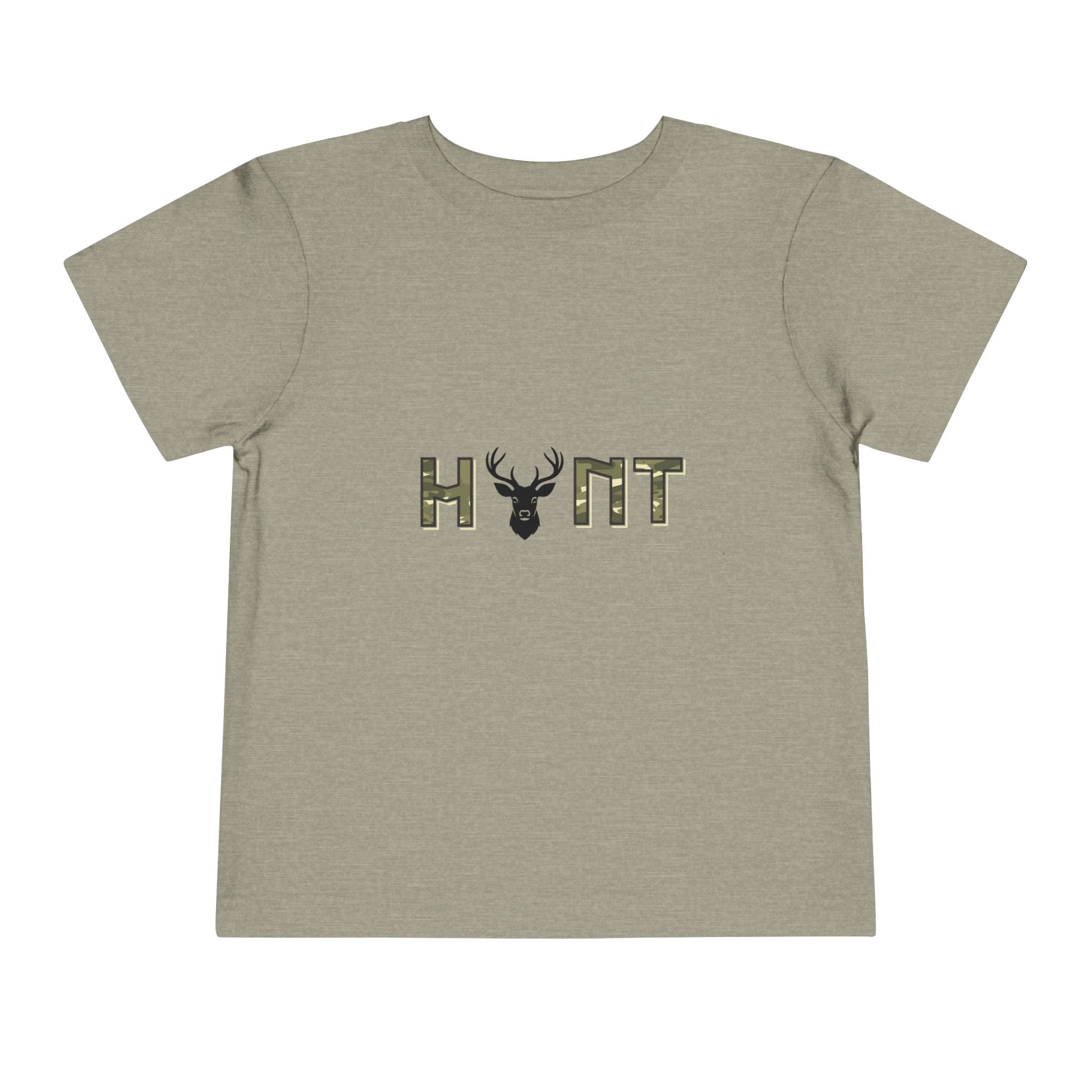 Toddler Tee — 'HUNT' Camo Deer Graphic