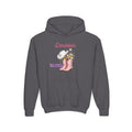 Dandelion Youth Hoodie – Pink Cowboy Boots & Flower Bouquet Kids Sweatshirt