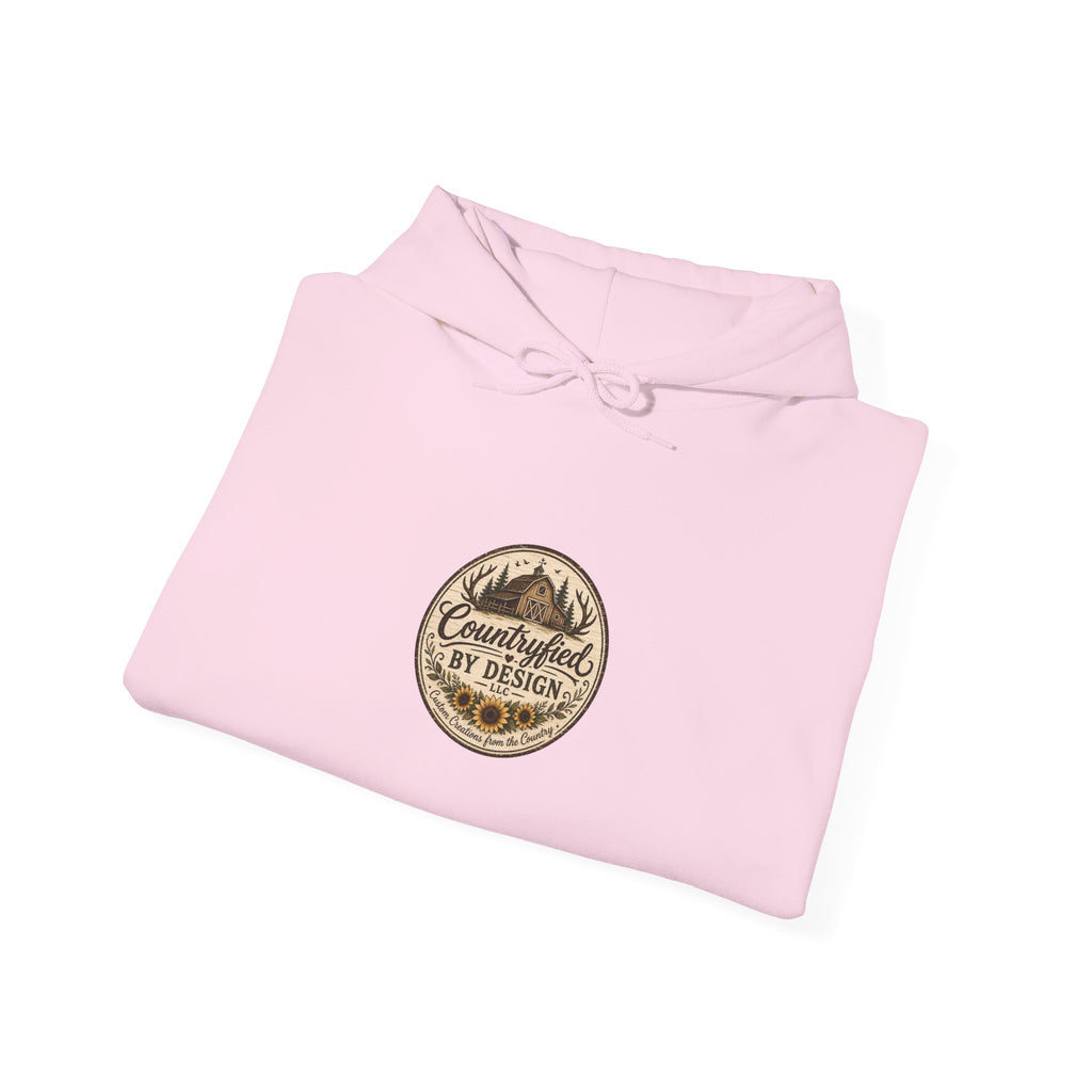 Outdoor Patch Hoodie - 'Campcrafted By Design' Vintage Mountain Emblem