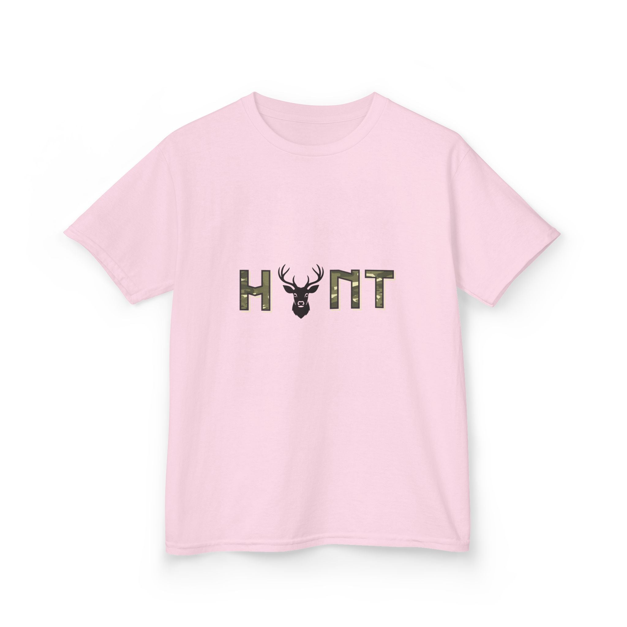 Kids 'Hunt' Deer Camo T‑Shirt — Youth Hunting Tee