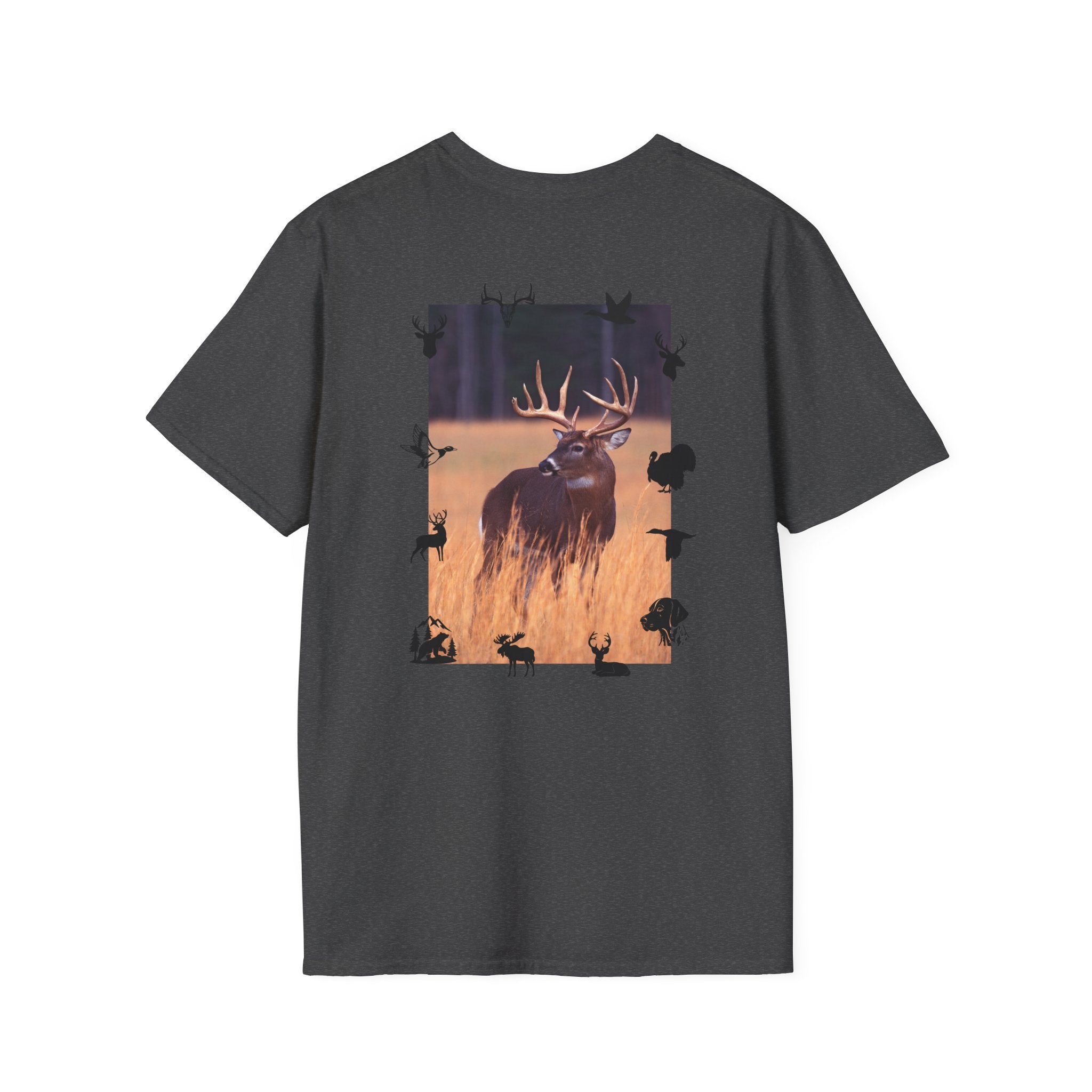 Elk Buck Antlers Graphic T-Shirt — Wildlife Hunting Nature Tee