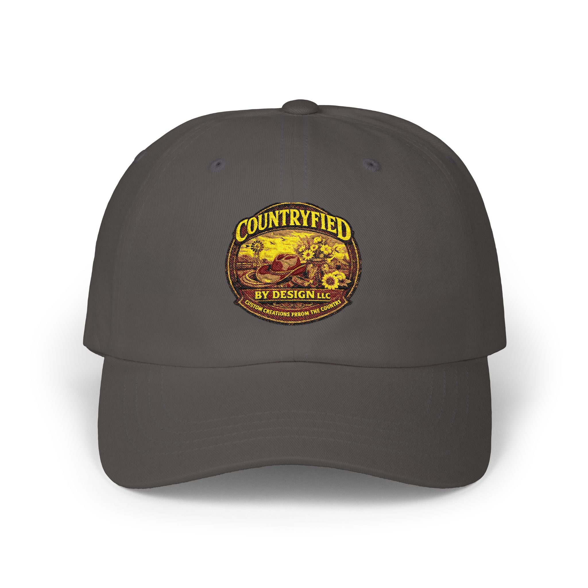 Countryfied Vintage Logo Cap — Retro Farmhouse Baseball Hat