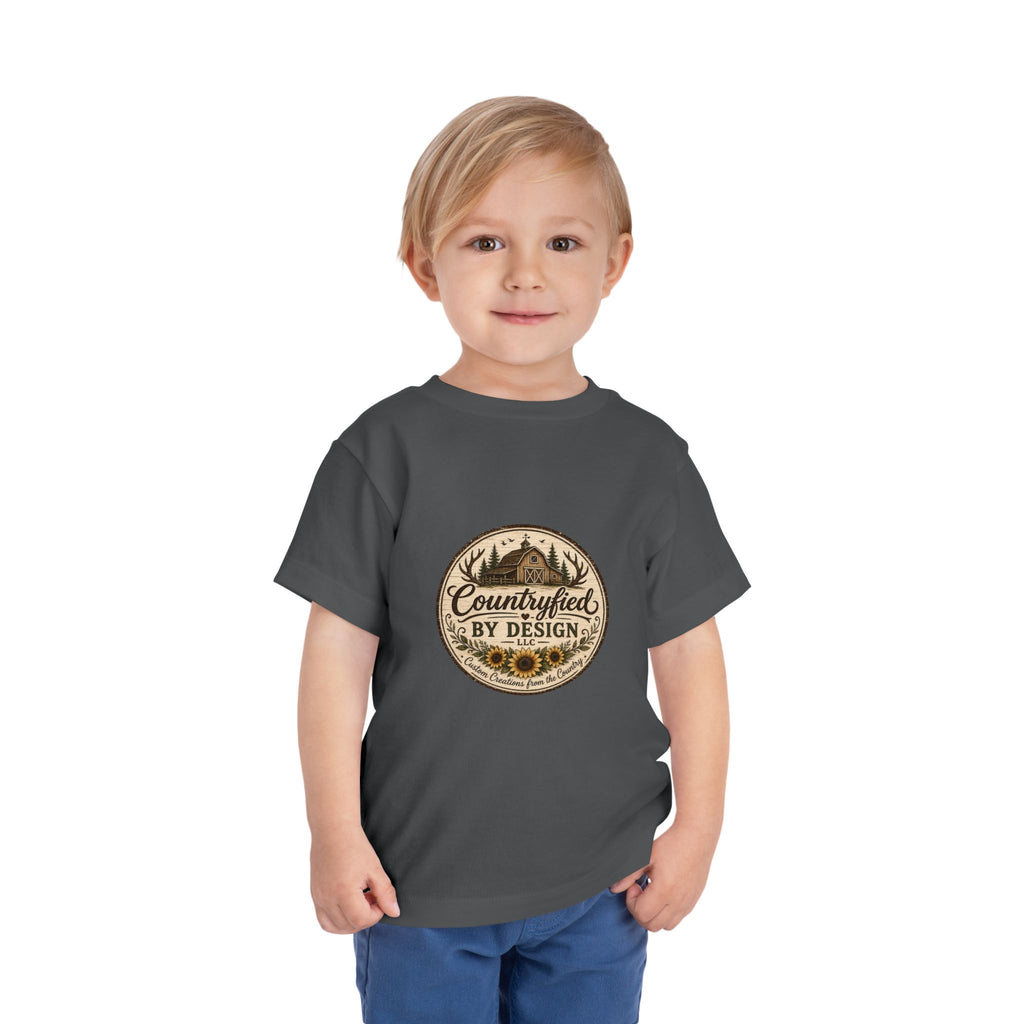 Toddler Tee — “Countryfied by Design” Rustic Farmhouse Graphic