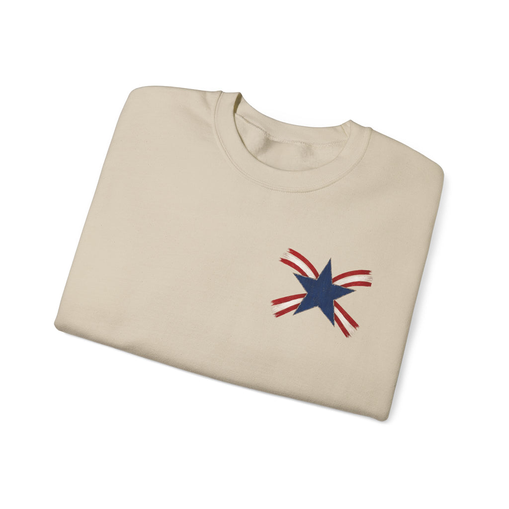 Crewneck Sweatshirt — "Celebrating 250 Years" Patriotic Eagle & Flag Design