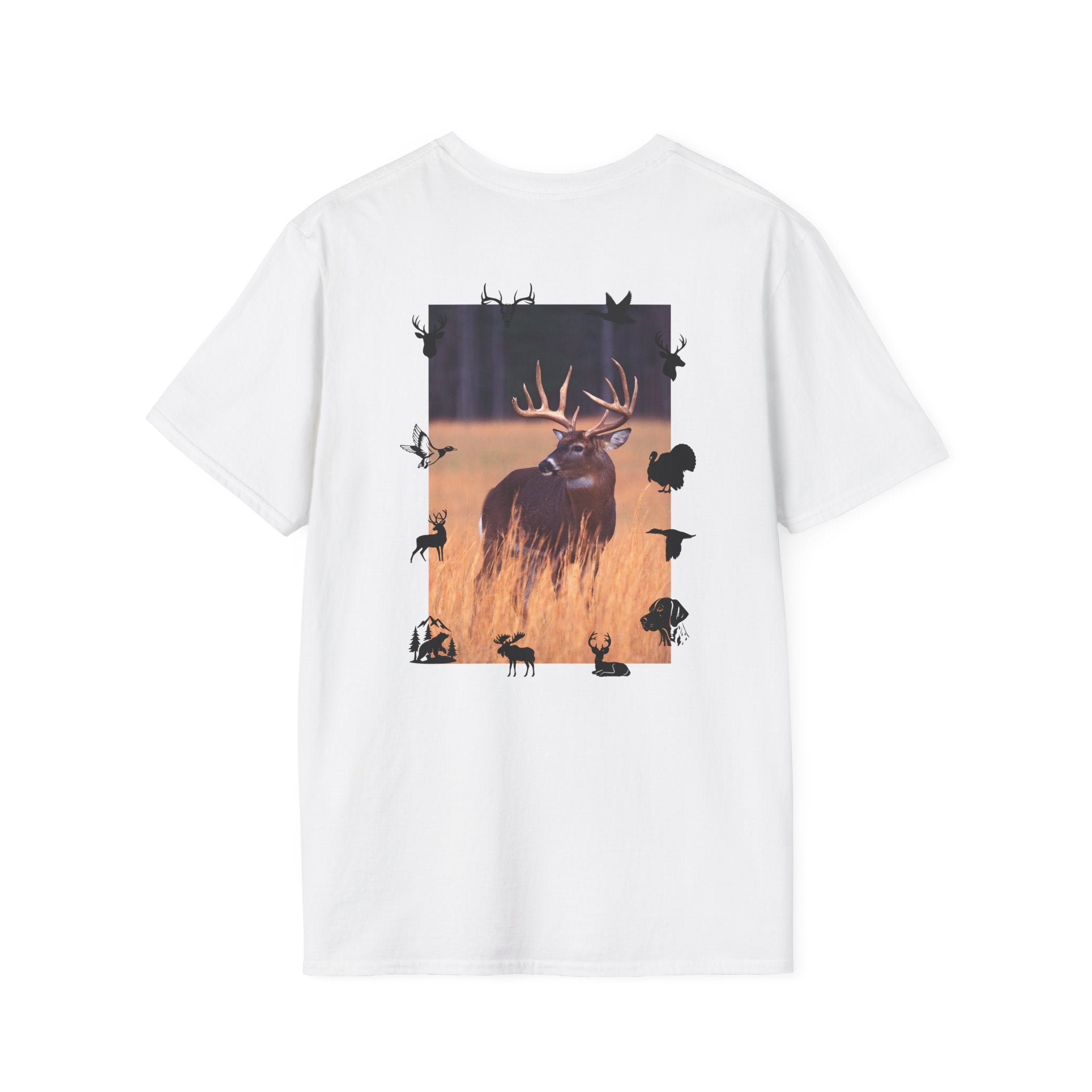 Elk Buck Antlers Graphic T-Shirt — Wildlife Hunting Nature Tee