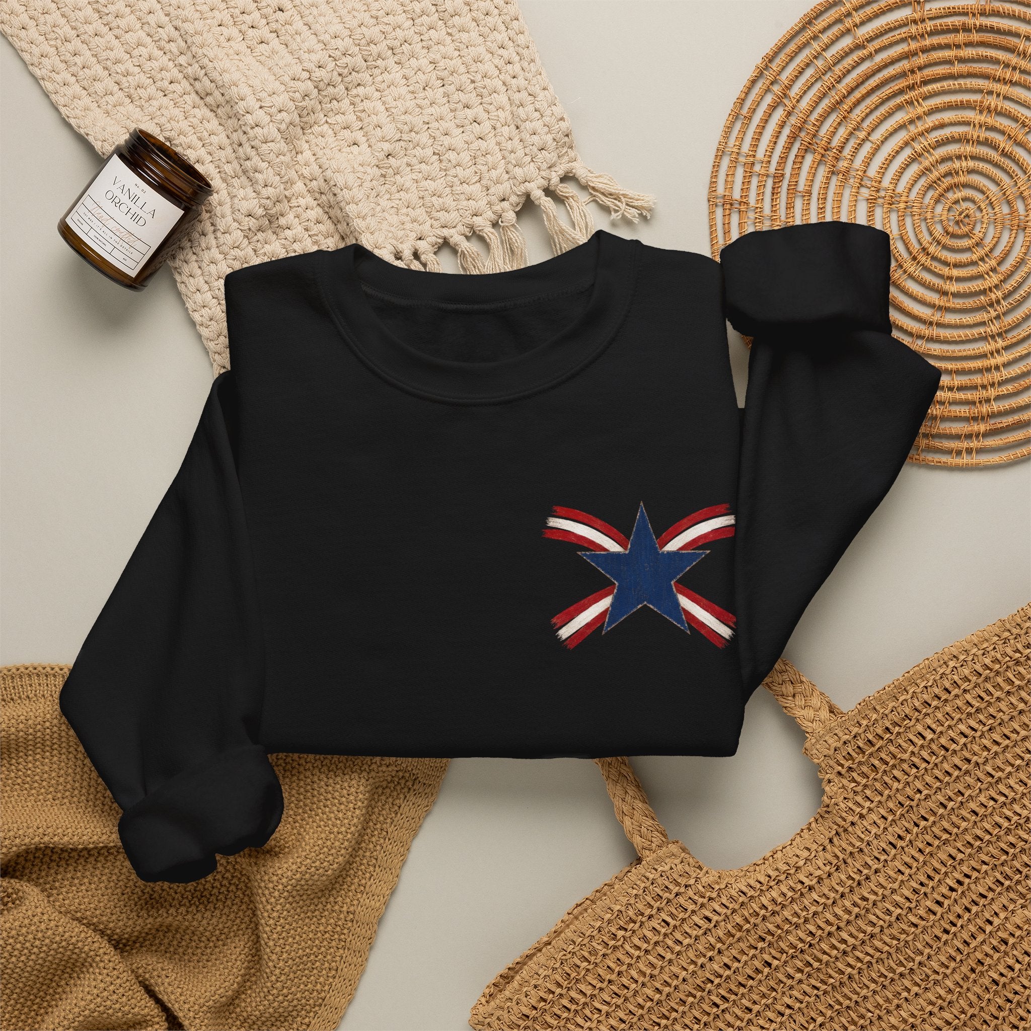 Crewneck Sweatshirt — "Celebrating 250 Years" Patriotic Eagle & Flag Design