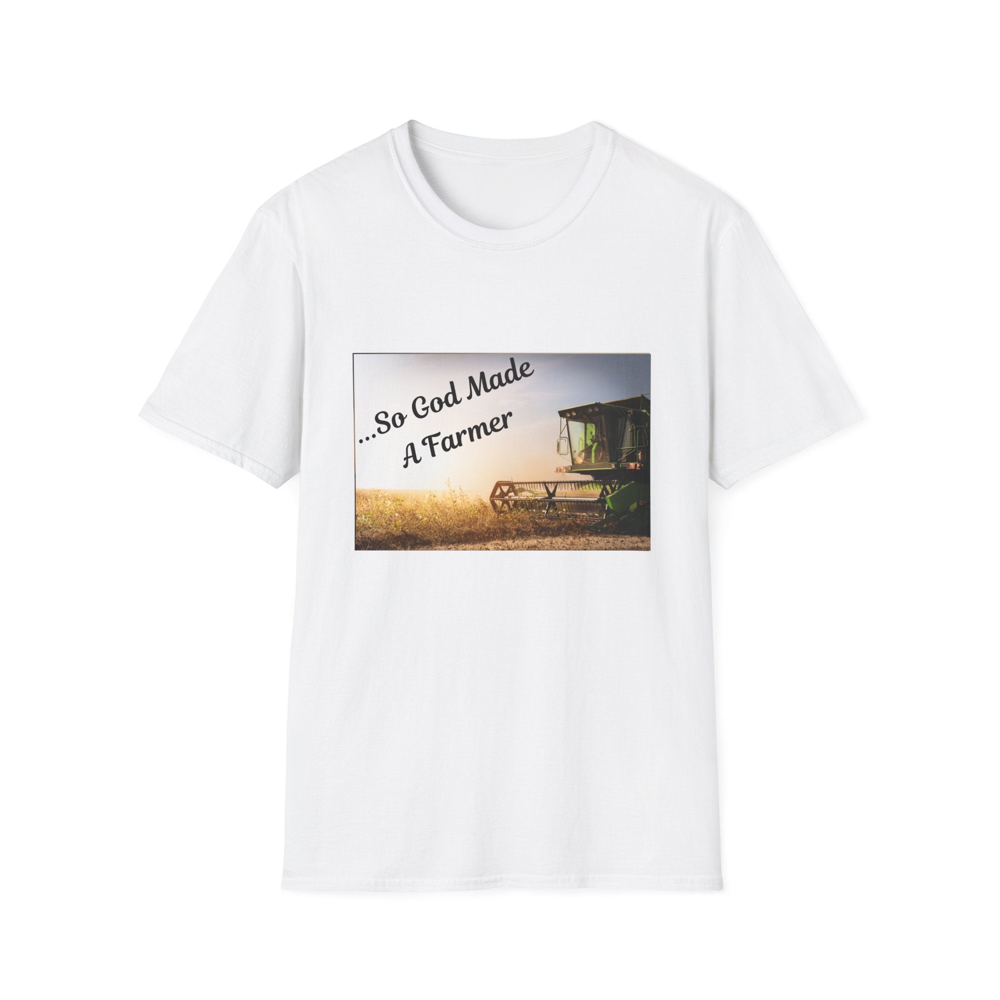 Farmer T-Shirt — "So God Made A Farmer" Vintage Combine Tee