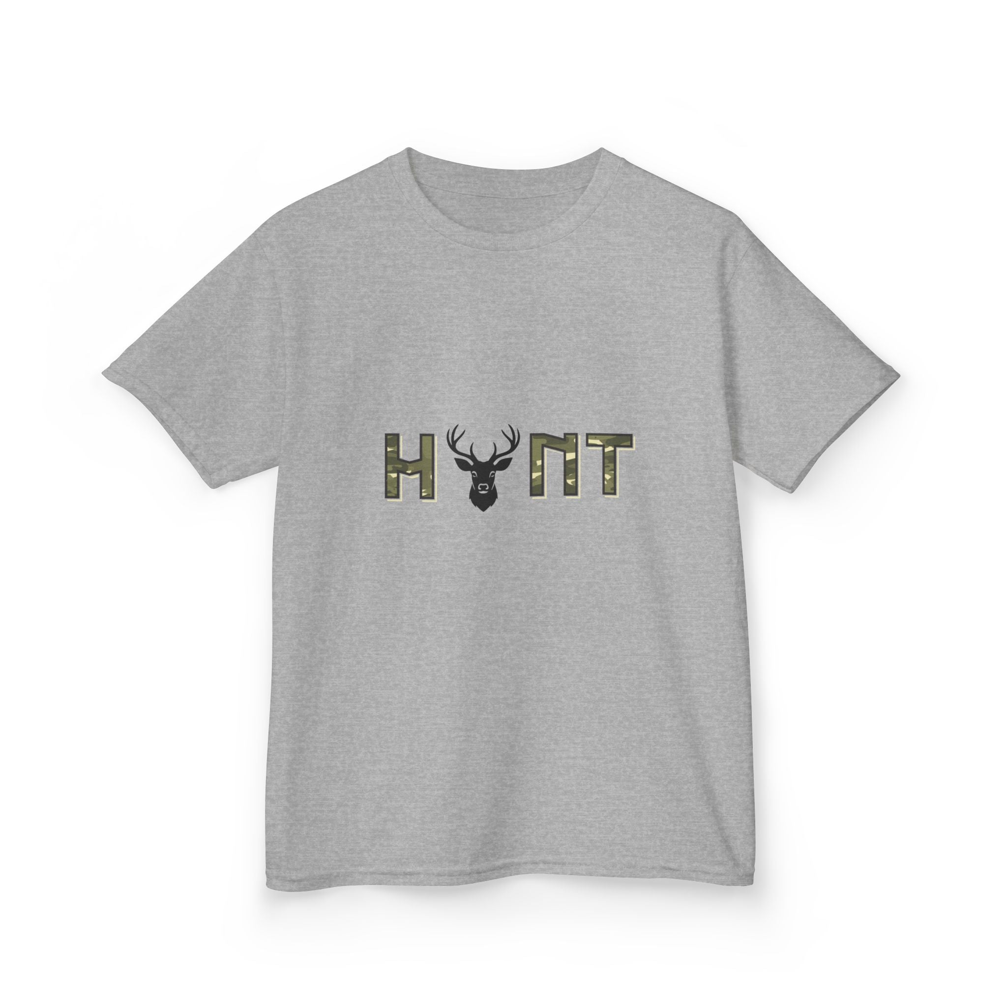 Kids 'Hunt' Deer Camo T‑Shirt — Youth Hunting Tee